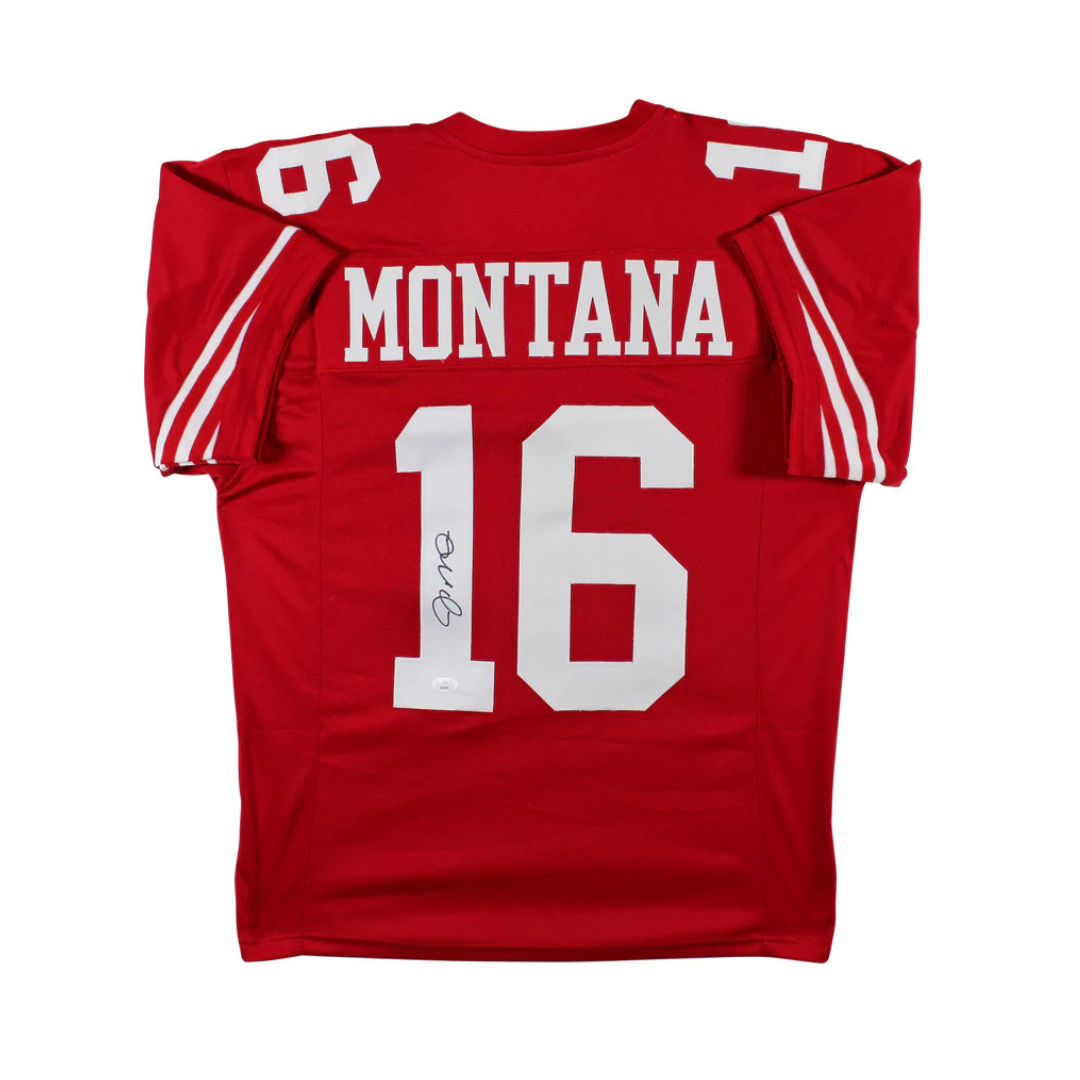Joe Montana Signed Red Pro Style Football Jersey with Beckett COA